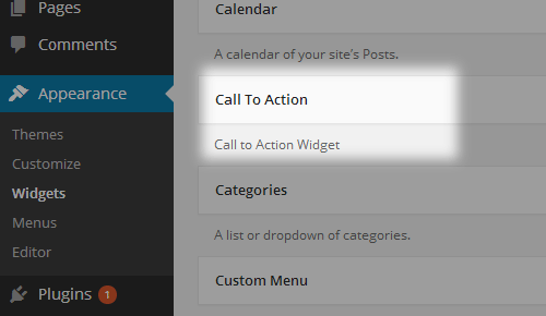 Call To Action Widget