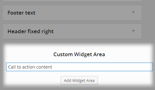 Custom Widget Area