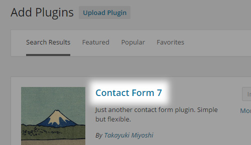 Contact Form 7 Plugin